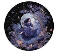 Niña with Largo Hair Sitting on The Swing,Rompecabezas para Adultos 1000pcs (67.5x67.5cm),Juegos De Desafío De