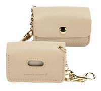 NINA WOOF - Porta Bolsas de Excremento para Perro - Versátil Porta Bolsas de Excremento de Cuero Vegano para Residuos de Mascotas, Basura, Arena de Mascotas - Pequeño Soporte de Bolsas (Beige)