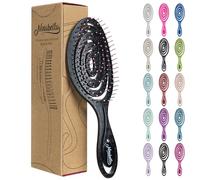 Ninabella Cepillo de pelo sin tirones - Cepillo para hombre y mujer - Cepillo desenredante también para rizos y pelo largo - Cepillo desenredante - Negro Rosa