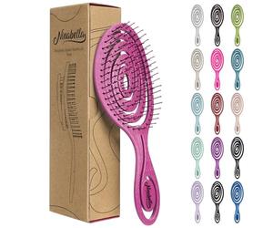 Ninabella Cepillo Pelo Antitirones - Cepillo Pelo Antirotura Orgánico para Mujer y Hombre - Peine Antitirones Niños y Niñas - Cepillos para Alisar Cabello Rizado Liso o Mojado