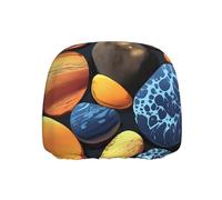 Ninainaid Funda para reposacabezas de coche con estampado de guijarros amarillos, 1 pieza de protectores elegantes para la mayoría de los modelos de vehículos, fácil de instalar.