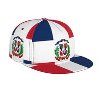Ninainaid Gorra de béisbol con estampado de República Dominicana, gorra atlética, para hombre y mujer, color negro