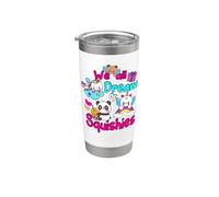 Niñas Aman Panda Unicornio Squishy We All Dream Of Squishies Vaso térmico de acero inoxidable de doble pared