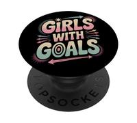 Niñas con metas Empoderamiento de Las Mujeres Igualdad de Las PopSockets PopGrip Adhesivo