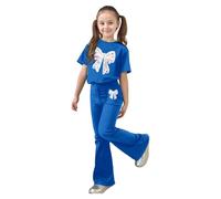 Niñas Conjuntos de Ropa Verano Camiseta sin Mangas y Pantalones Sueltos Traje Casual Cortos Moda Festiva bebé niña Dos Piezas 1927 Primavera#G