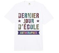 Niñas Estudiantes Francés ÚLTIMO DÍA DE Escuela Autógrafos Firma Comfort Colors Adult Heavyweight T-Shirt
