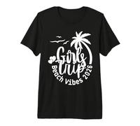 Niñas Fin de Semana Mujeres Niñas Viaje Playa Vibes 2026 Camiseta Premium