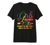 Niñas Fin de Semana Mujeres Somos Problemas Viaje Chicas 2026 Camiseta Premium