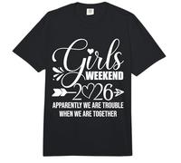Niñas Fin de Semana Mujeres Somos Problemas Viaje Chicas 2026 Comfort Colors Adult Heavyweight T-Shirt