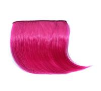 Niñas Front Fringe Pretty In Clip Piece Extension Hair On Hair Clip Peluca delgada Pelucas Monofilamento (Hot pink, One Size)