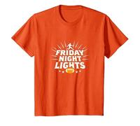 Niñas Fútbol Viernes Noche Luces Game Day Spirit Camiseta, Niños, Naranja, 3 años
