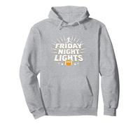 Niñas Fútbol Viernes Noche Luces Game Day Spirit Sudadera con Capucha, Unisex para Adultos, Gris Jaspeado, XXL
