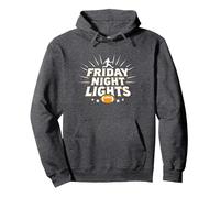 Niñas Fútbol Viernes Noche Luces Game Day Spirit Sudadera con Capucha, Unisex para Adultos, Jaspeado Oscuro, M