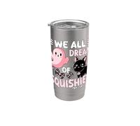 Niñas gato rosa Halloween Squishy We All Dream Of Squishies Vaso térmico de acero inoxidable de doble pared