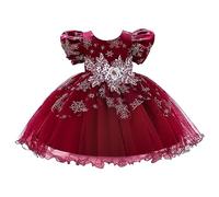 Niñas Invierno Navidad Patrón Ropa - Traje de Navidad Vestido de Manga Larga Vestido de Ocio hasta la Rodilla Disfraces de Navidad para Bebé Disfraz de Papá Noel Disfraz Papá Noel Elfo Santa Claus