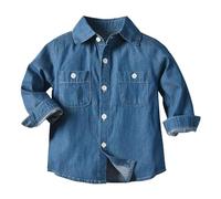 Niñas medio delgado Casual Denim chaqueta niños impermeable conjunto, azul, 6-12 meses