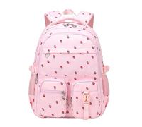 Niñas Mochila Escuela Primaria Fresa Patrón Daypack Nylon Junior Middle School Cool Mochilas para Adolescentes Niñas Impermeable, Rosa., Einheitsgröße, Mochilas daypack