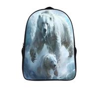 niñas niños viaje de impermeable mochila animal salvaje informal mochilas escolares de 3d impresos familia de osos polares con bolsillos grandes mochilas 2 compartimento-16,para partir de 12 años