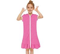Niñas pequeñas Swim Cover Up Kids Traje de baño Coverup Zip Up Beach Traje de baño Albornoz con Capucha Absorbente Vestido de Playa Conjunto Y Camisa Tul Negra Disfraz