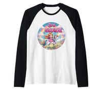 Niñas Princesa Montando Unicornio 2do Grado Regreso A Camiseta Manga Raglan