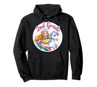 Niñas Princesa Montando Unicornio 2do Grado Regreso A Sudadera con Capucha