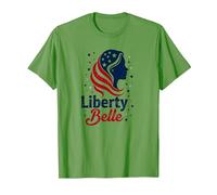 Niñas Rojo Blanco Azul Liberty Belle Patriotic Stars Camiseta, Hombre, Hierba, XXL