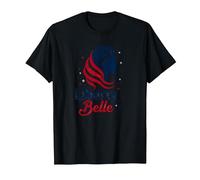 Niñas Rojo Blanco Azul Liberty Belle Patriotic Stars Camiseta, Hombre, Negro, S