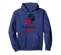 Niñas Rojo Blanco Azul Liberty Belle Patriotic Stars Sudadera con Capucha, Unisex para Adultos, Azul Marino, XL