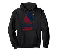 Niñas Rojo Blanco Azul Liberty Belle Patriotic Stars Sudadera con Capucha, Unisex para Adultos, Negro, S