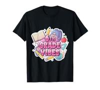 Niñas Sexto Grado Vibes Volver a Clases Año Estudiante Maestra Camiseta