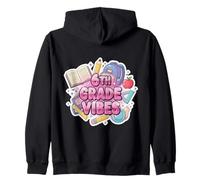 Niñas Sexto Grado Vibes Volver a Clases Año Estudiante Maestra Sudadera con Capucha