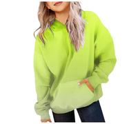 NiñAs Sudadera Con Capucha CláSica Color Gradiente Forrado Comfortabletie Tinte ImpresióN Casual Adolescente Chica Sudaderas Suelto Manga Larga SuéTer Capucha Tops Con Bolsillos (Green, 3-4 Years)