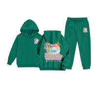 Niñas Sudaderas sin Capucha Chaqueta Atlética Informal Casual Manga Larga Ropa Top de Algodón Ropa Sudadera con Capucha Perdida Cuello Redondo Deportivo Camiseta Suéter Corto Estampado Chándal Top