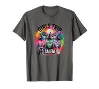 Niñas Viaje Salem Tres Brujas Gato Esqueleto Camiseta