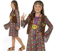 Niñas y Niños 60s 1960s Disfraz de Hippy 1960's Traje de Hippie Por Smiffys