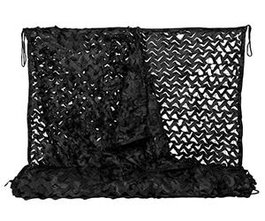 NINAT Red de camuflaje negra de 3 x 4 m, para diseño del desierto, caza, acampada, como paisaje forestal, para uso al aire libre, estilo ejército militar alemán