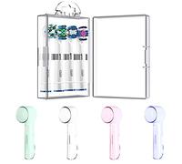 Nincha Estuche de almacenamiento para cabezal de cepillo de dientes eléctrico + 4 fundas para cabezal de cepillo de dientes para Oral B