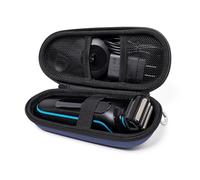 Nincha Funda de Afeitar eléctrica para afeitadoras Braun Series 3, 5, 7, 9, Funda de Viaje rígida de EVA con Almacenamiento de Cargador, Funda Protectora de Transporte con mosquetón, Azul Marino