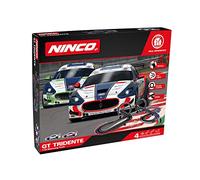 Ninco - WRC GT Tridente | Circuito Slot analógico a Escala 1/43 con Puentes, loopings y un Recorrido de 8 Metros | Incluye 2 Coches Maserati GT4 con Luces y mandos inalámbricos (91016)
