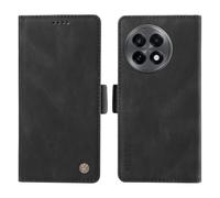 nincyee Funda con tapa para OnePlus 13R 5G, diseño de lichi, sensación de piel, color sólido, funda tipo cartera de piel sintética de alta calidad, hebilla lateral, cierre magnético fuerte