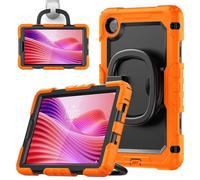 nincyee Funda protectora resistente para tablet Lenovo Tab One de 8.7 pulgadas/K9 2025, funda 3 en 1 de silicona a prueba de golpes con soporte para lápices, correa para el hombro, soporte invisible