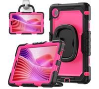 nincyee Funda protectora resistente para tablet Lenovo Tab One de 8.7 pulgadas/K9 2025, funda 3 en 1 de silicona a prueba de golpes con soporte para lápices, correa para el hombro, soporte invisible