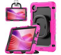 nincyee Funda protectora resistente para tablet Lenovo Tab One de 8.7 pulgadas/K9 2025, funda 3 en 1 de silicona a prueba de golpes con soporte para lápices, correa para el hombro, soporte invisible