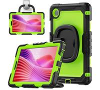 nincyee Funda protectora resistente para tablet Lenovo Tab One de 8.7 pulgadas/K9 2025, funda 3 en 1 de silicona a prueba de golpes con soporte para lápices, correa para el hombro, soporte invisible