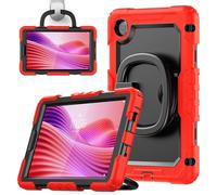 nincyee Funda protectora resistente para tablet Lenovo Tab One de 8.7 pulgadas/K9 2025, funda 3 en 1 de silicona a prueba de golpes con soporte para lápices, correa para el hombro, soporte invisible