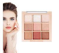 Nine Color Eye Shadow Palette Matte Glitter Cosmetic Makeup Compact | Women Girls Beauty Blending Pigmented Longlasting Daily Party Professional Cosmetic Collection Gift Essentials
