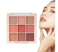Nine Color Eye Shadow Palette Matte Glitter Cosmetic Makeup Compact | Women Girls Beauty Blending Pigmented Longlasting Daily Party Professional Cosmetic Collection Gift Essentials