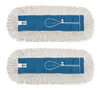 Nine Forty Industrial Strength Ultimate - Recambio de fregona de algodón para suelos | Repuesto de cabezal de fregona limpiador comercial (paquete de 2, 18 pulgadas)