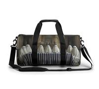 Nine Ghosts at The Long Rectangular Table Travel Gym Bag for Women Men Cilíndrica Bolsa de lona deportiva Bolsa de entrenamiento con correa para el hombro