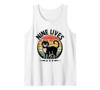 Nine Lives, amante de los gatos, felino, maullido, ama a los gatos Camiseta sin Mangas